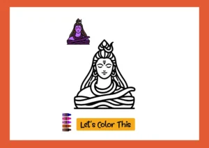 Lord Shiva Coloring Page for Practice for Kids