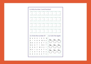 Master Number 3 Tracing with Our Free Printable Worksheet for Kids