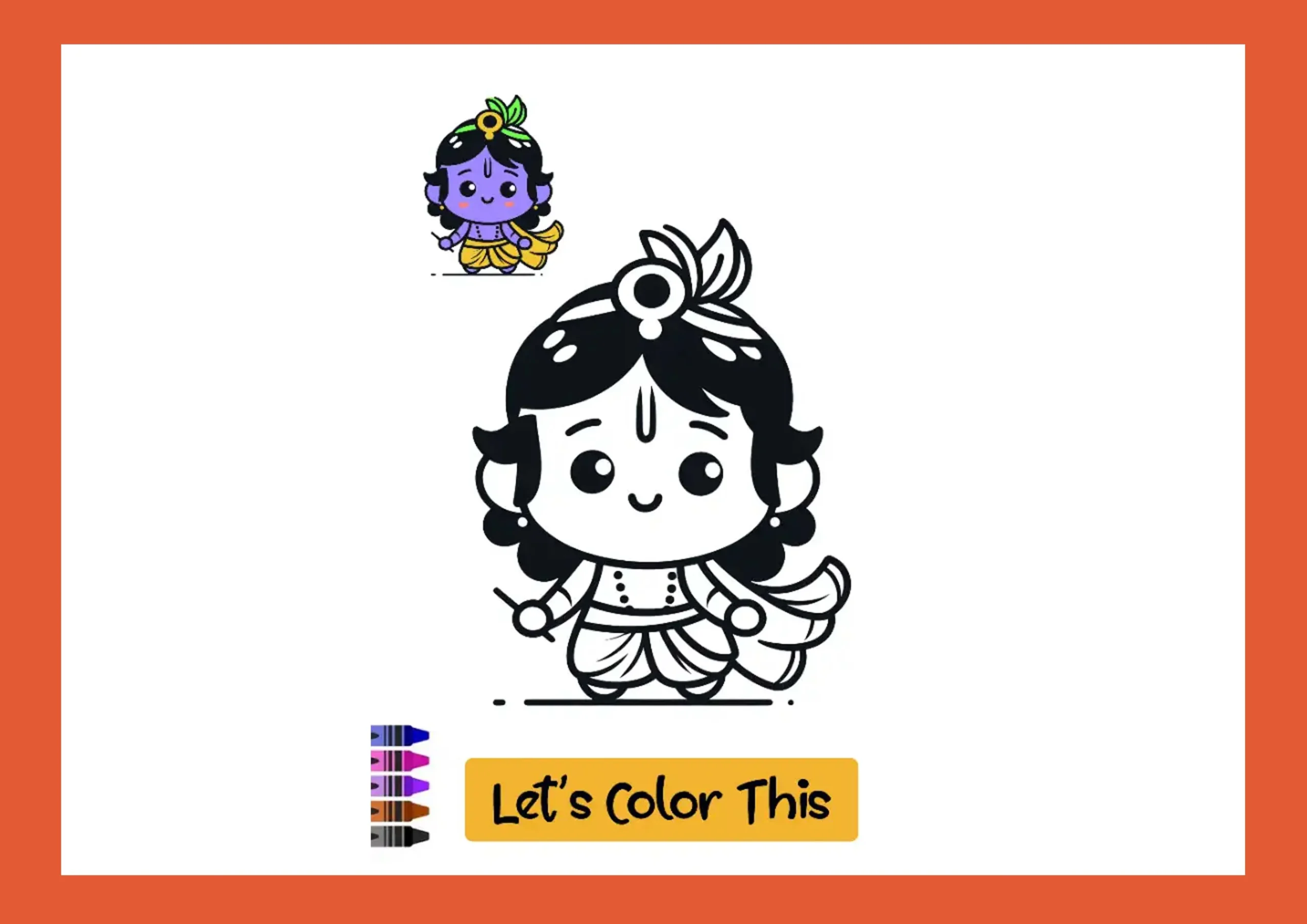 You are currently viewing Shri Krishna Drawing Page for Kids | Learn & Create – Imgwhiz