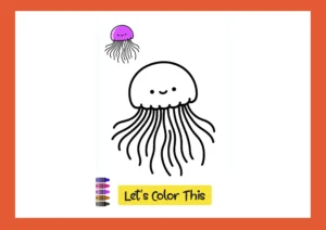 octopus drawing coloring page for practice for kids